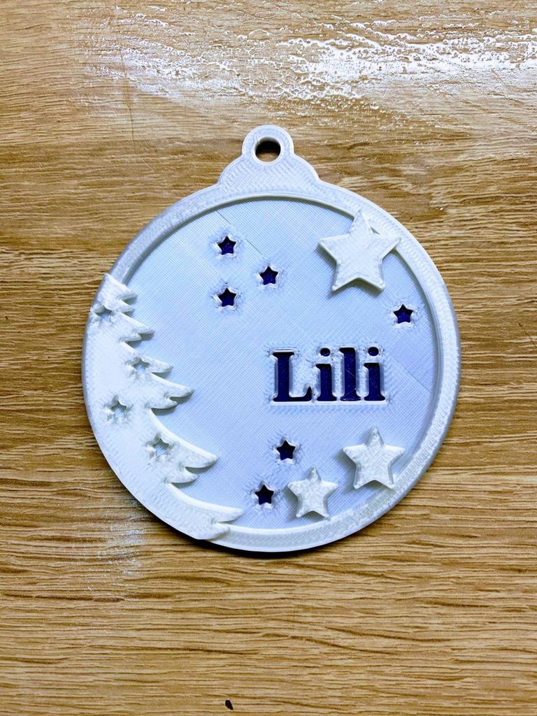 Winter ornament with name