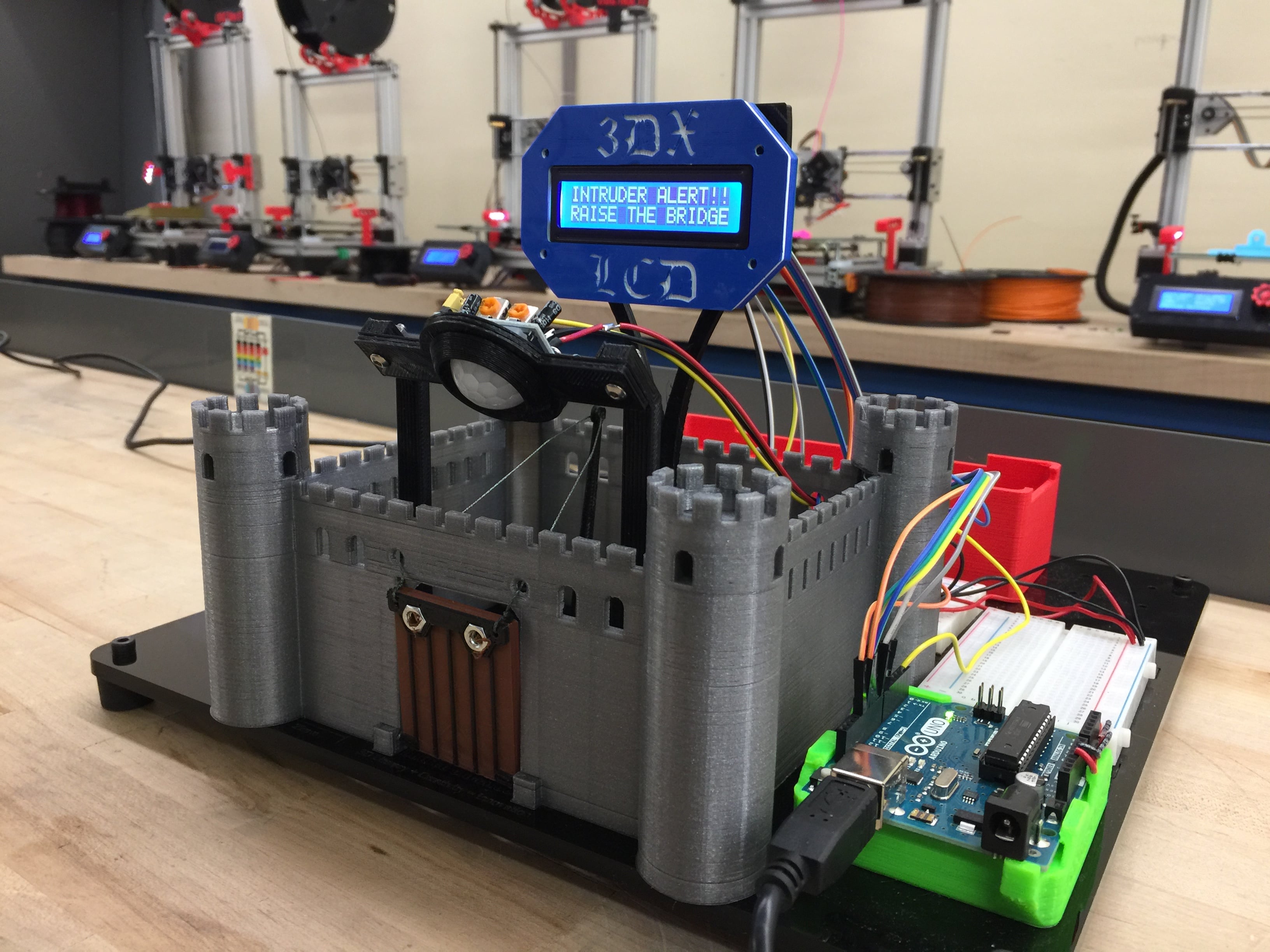 3DX PIR Servo Project - Motion Activated Drawbridge