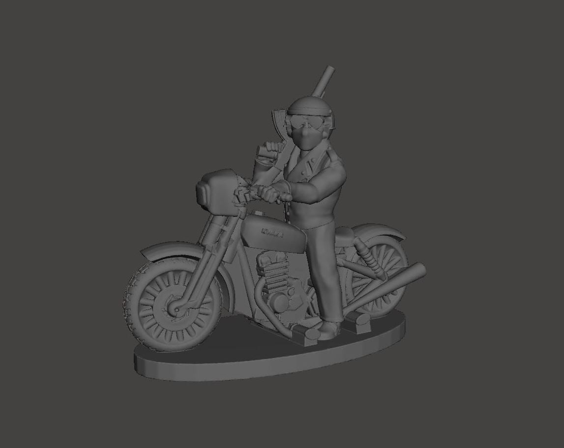 Bad Cop / Bronze 20mm Biker - Dark Future / Gasland Miniature