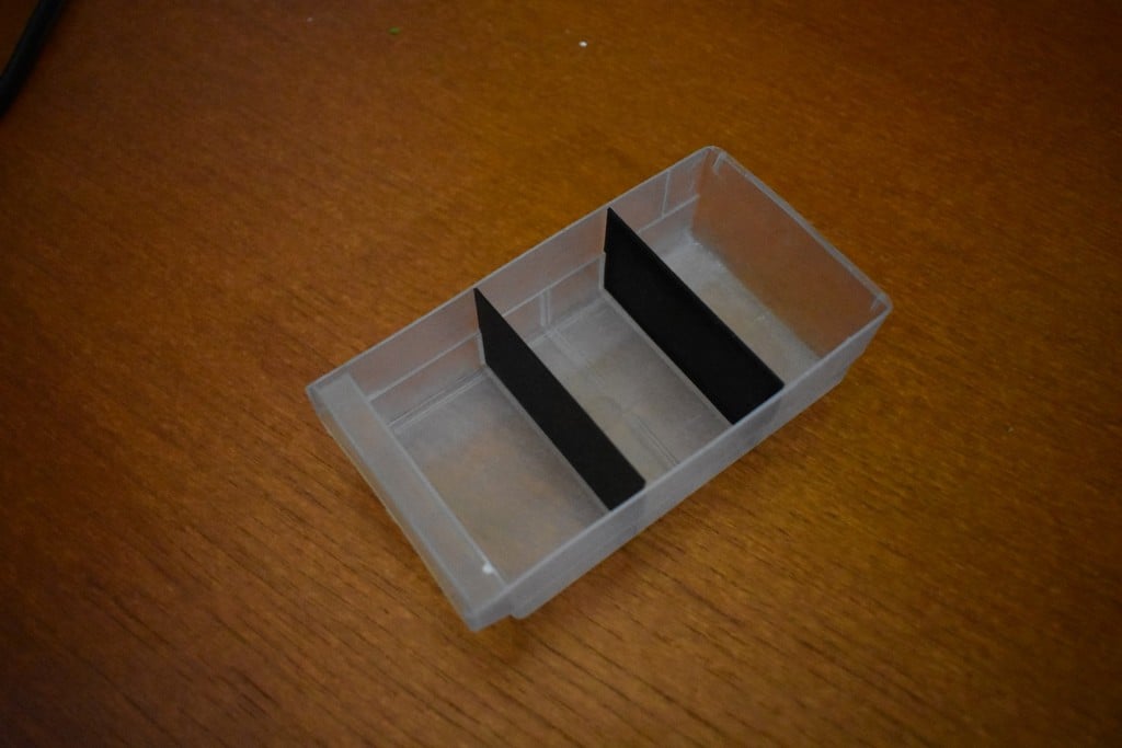 Small parts storage drawer divider