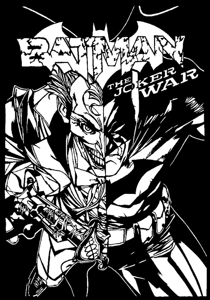 Batman and Joker stencil