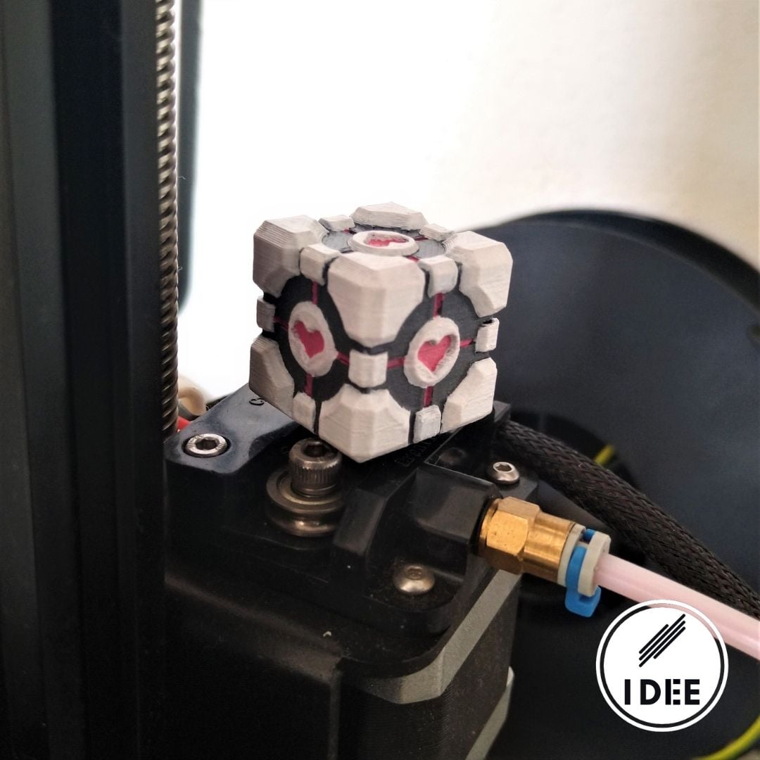 Companion Cube Extruder Knob