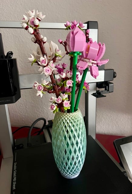 LEGO-Compatible Flower Vase – 17cm