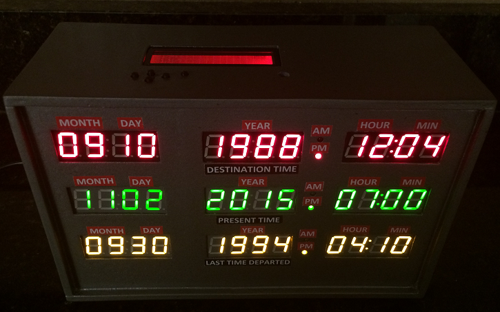 Back to the Future Time Circuit 3D Printed Clock