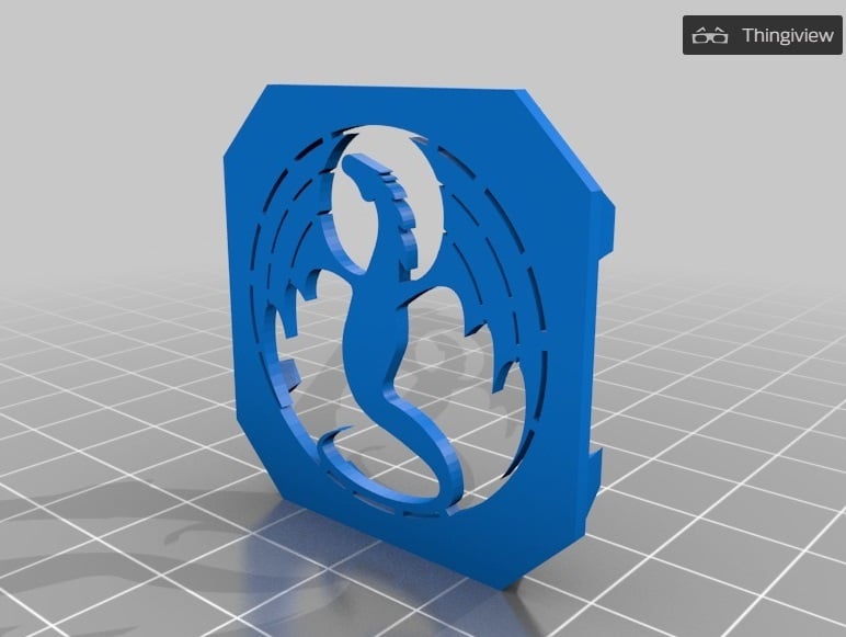 40 x40mm Fan Guard without Screw Dragon Style