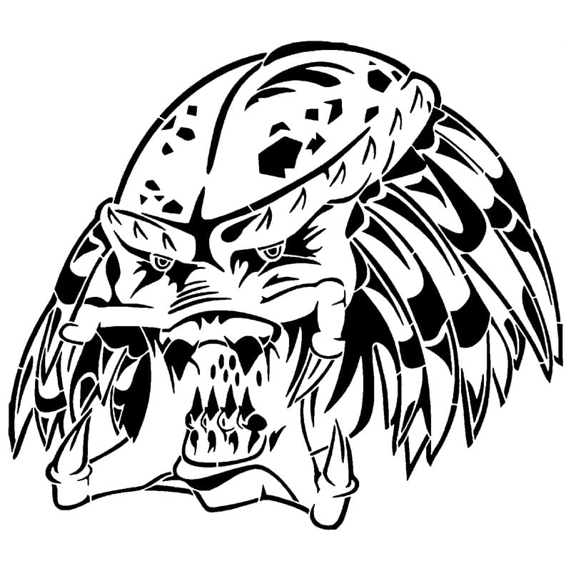 Predator Head stencil