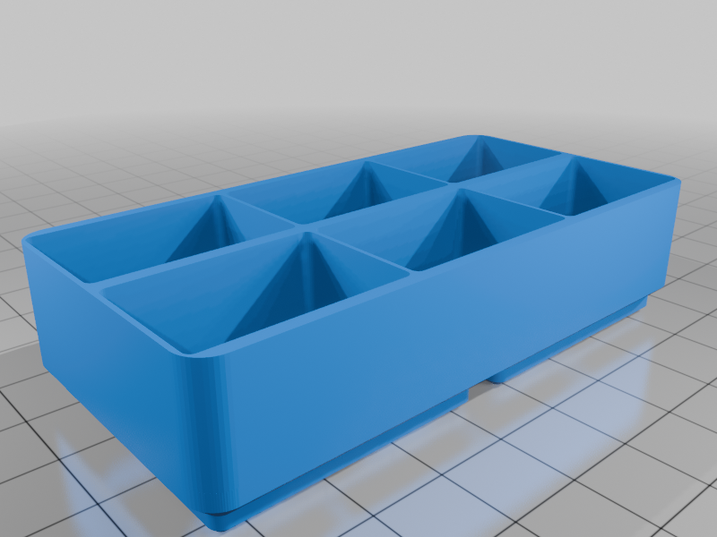 Gridfinity 6x 9V battery bin 2x1