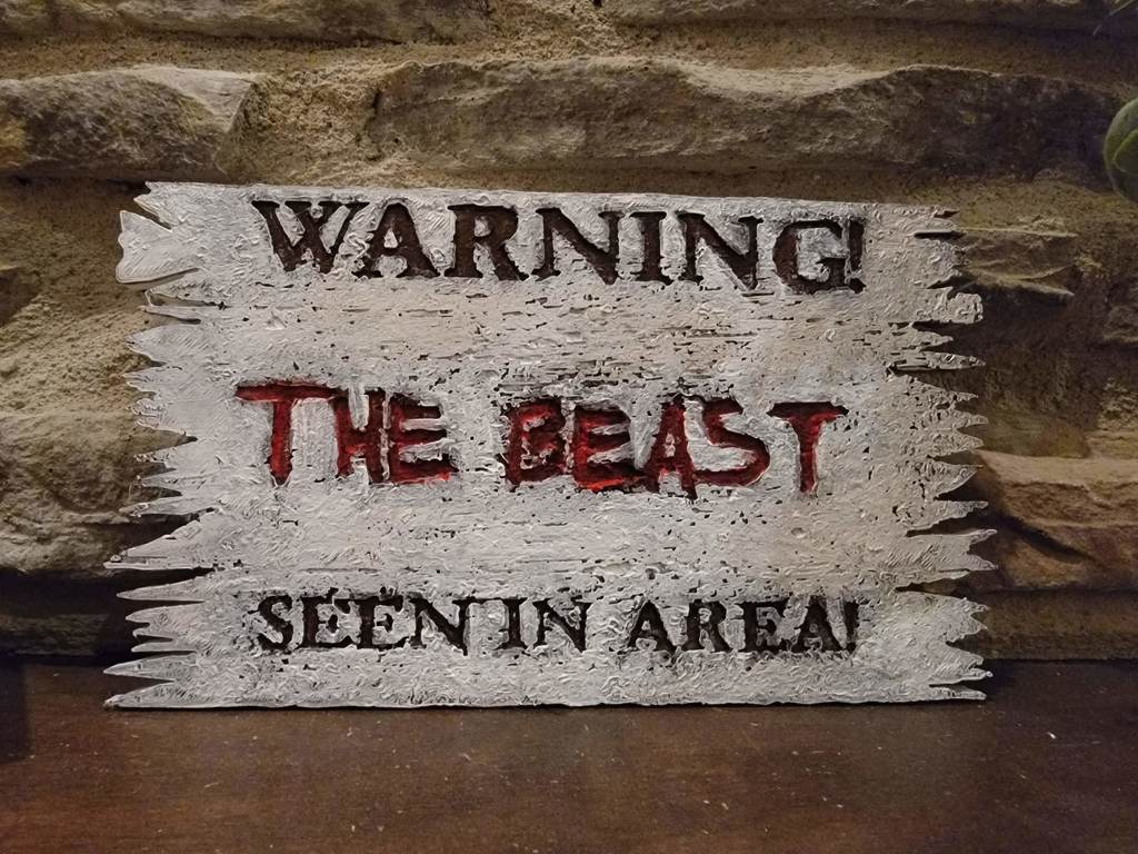 Kings Island "The Beast" warning sign