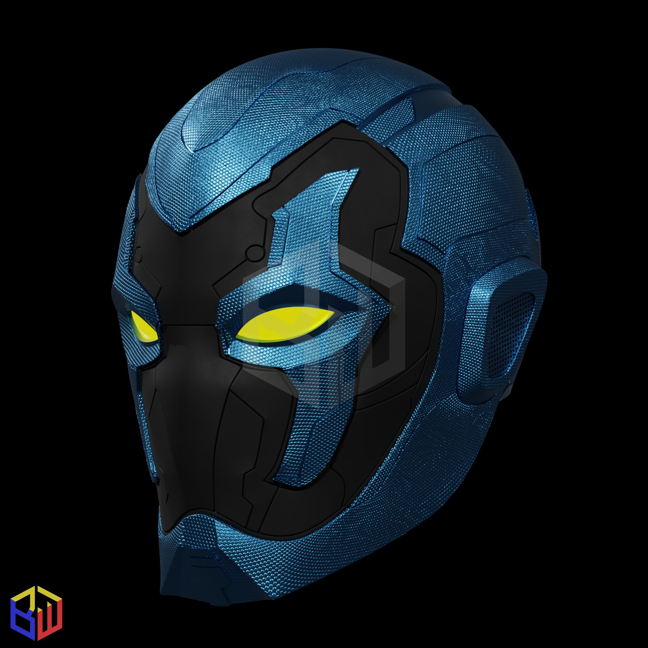 Blue Beetle Helmet Textured