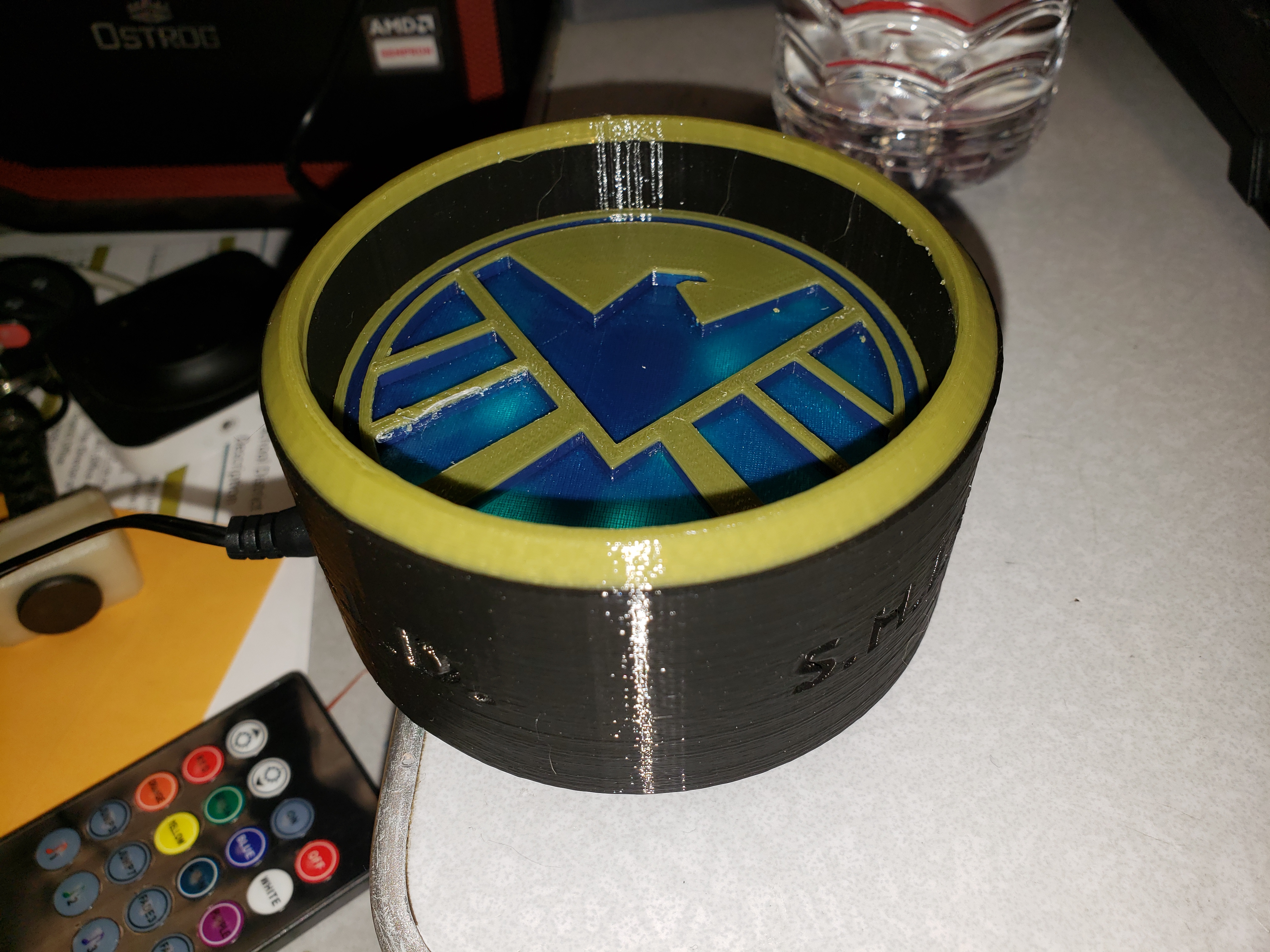 S.H.I.E.L.D. Coaster with LED RGB Lights