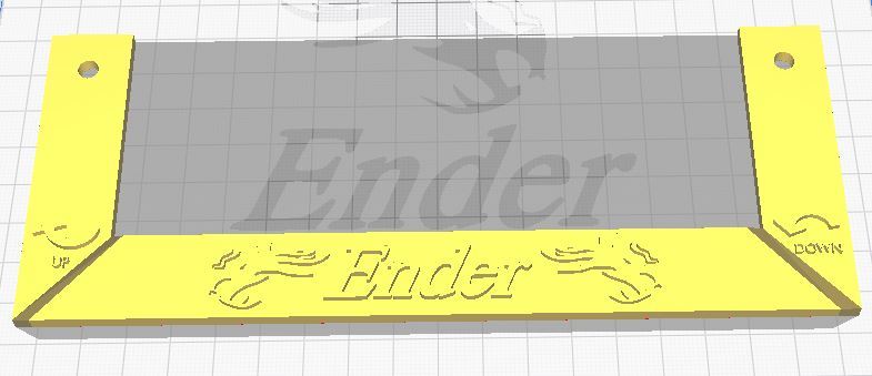Ender 3 / Pro Bed Handle w/ logo and bed level arrows