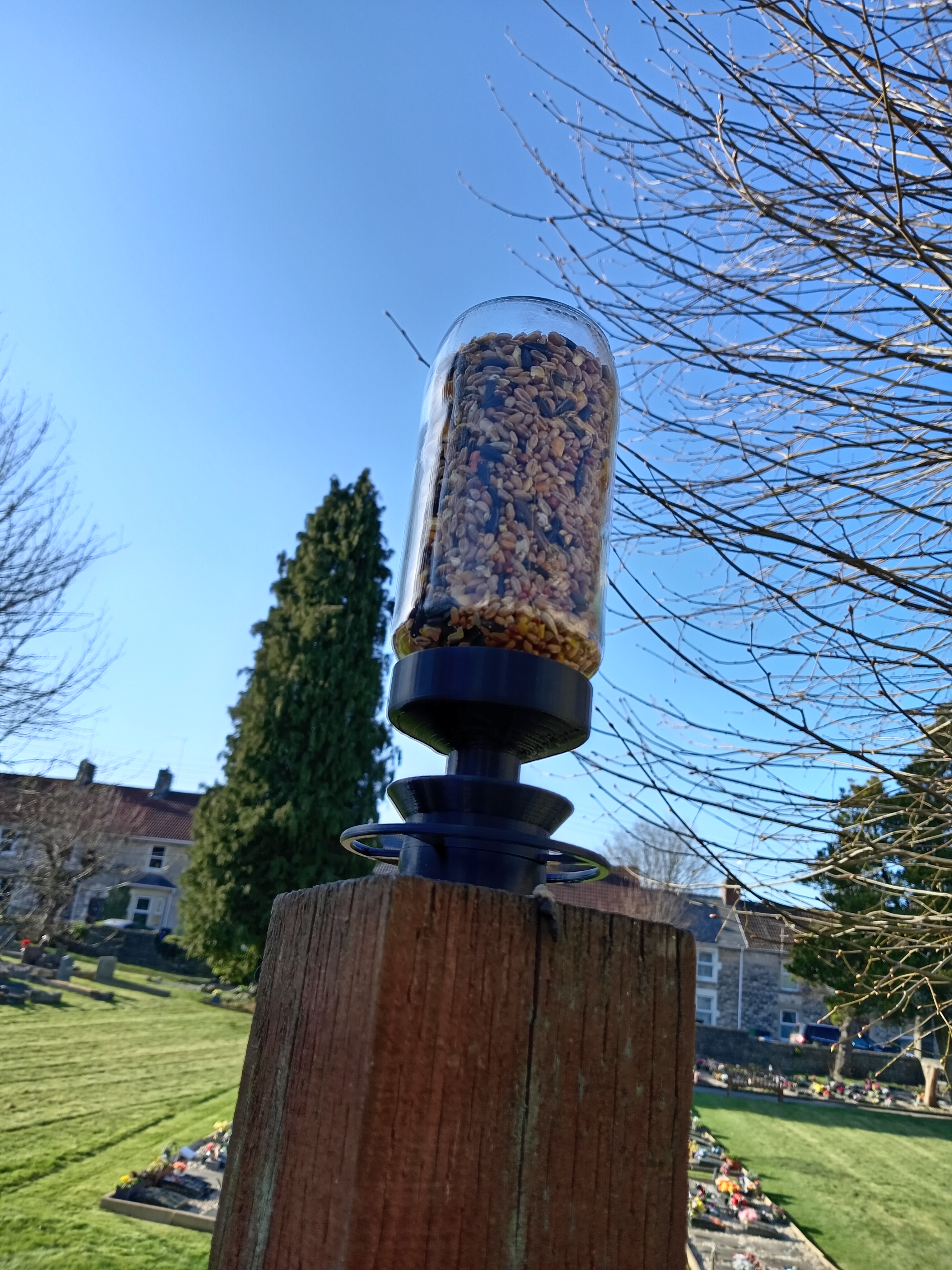 Bird Feeder Jar - Easy Refill and Clear (£1!)