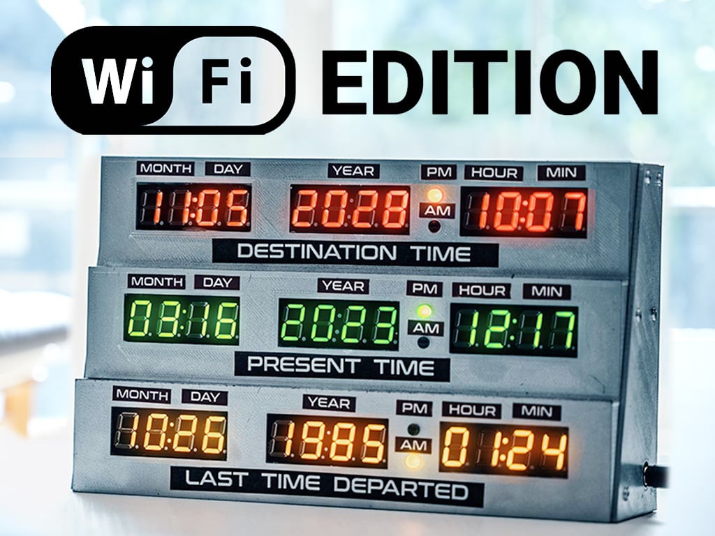 Back To the Future Clock - WIFI EDITION