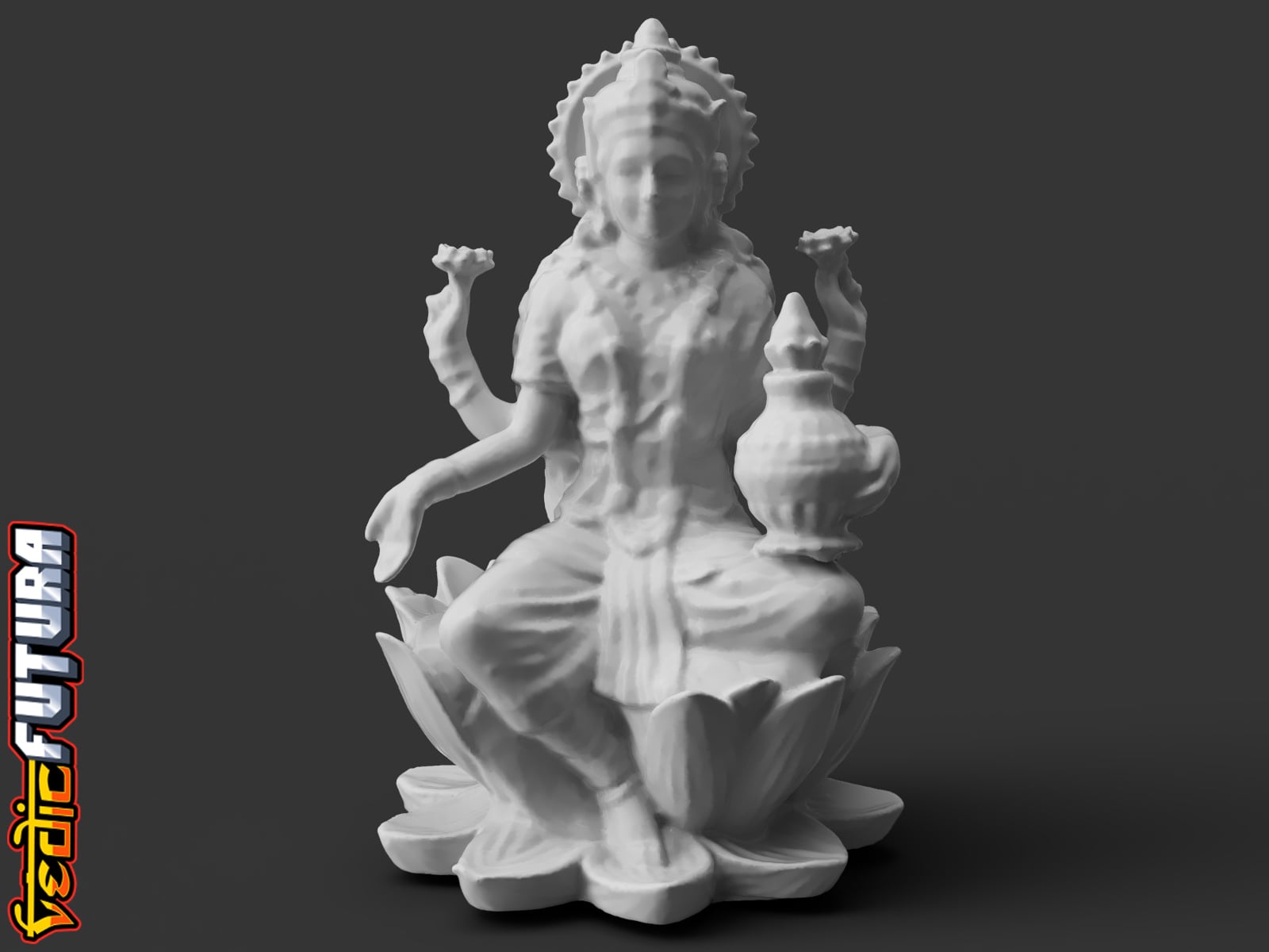 Lakshmi - Goddess of Fortune, on a Lotus