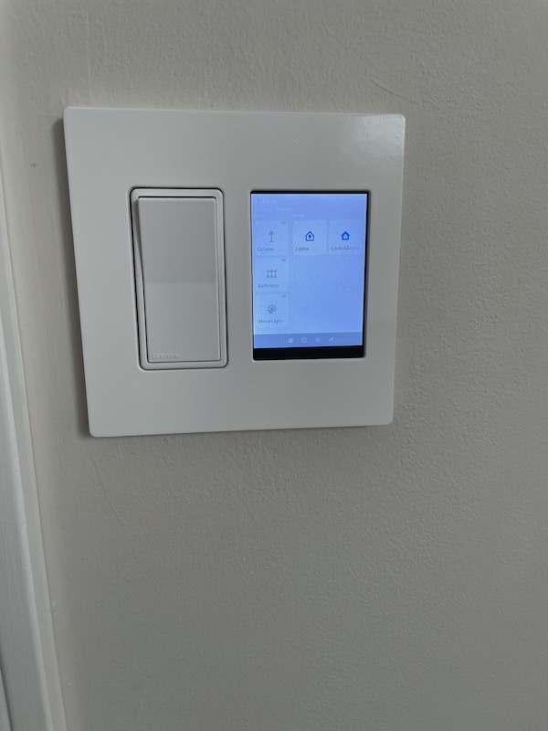 Switch Plate with Home Automation Panel