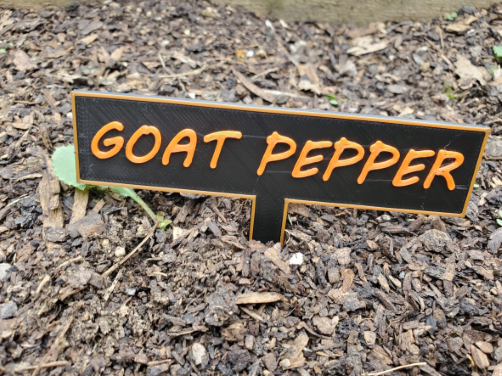 Goat Pepper Garden Sign