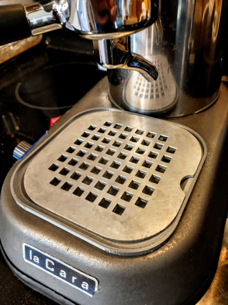 Drip tray insert for La Cara Graziella lever espresso machine