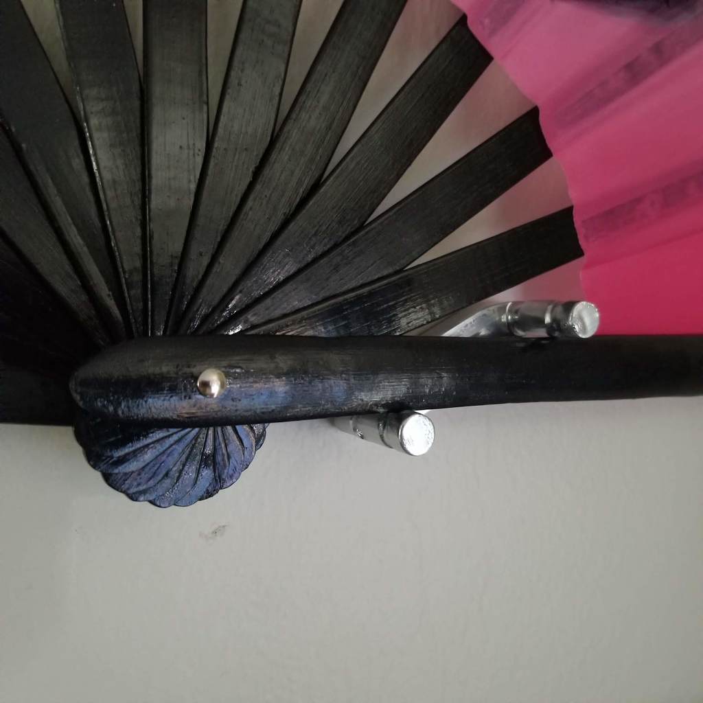 Japanese folding fan wall mount