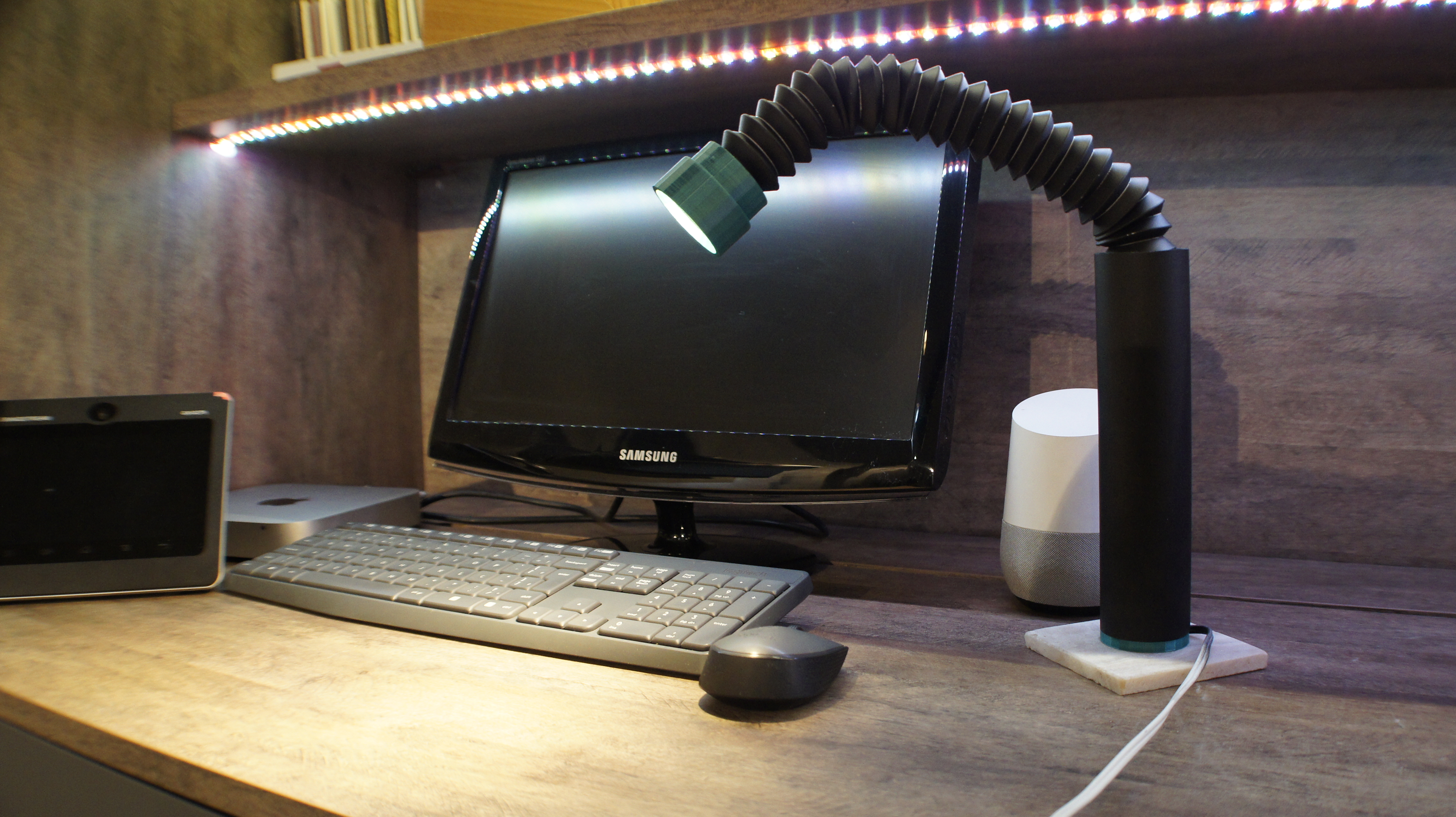 desk lamp corrugated siphon