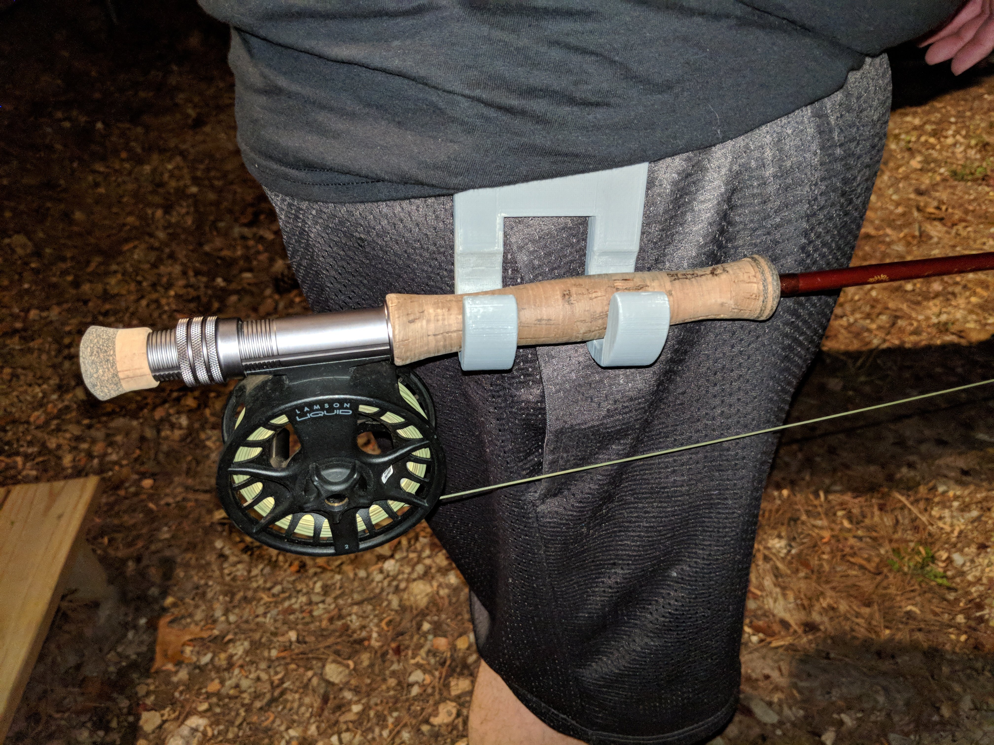 Belt clip rod holder