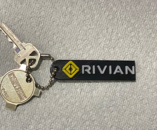 Key Tag with Rivian style compass logo