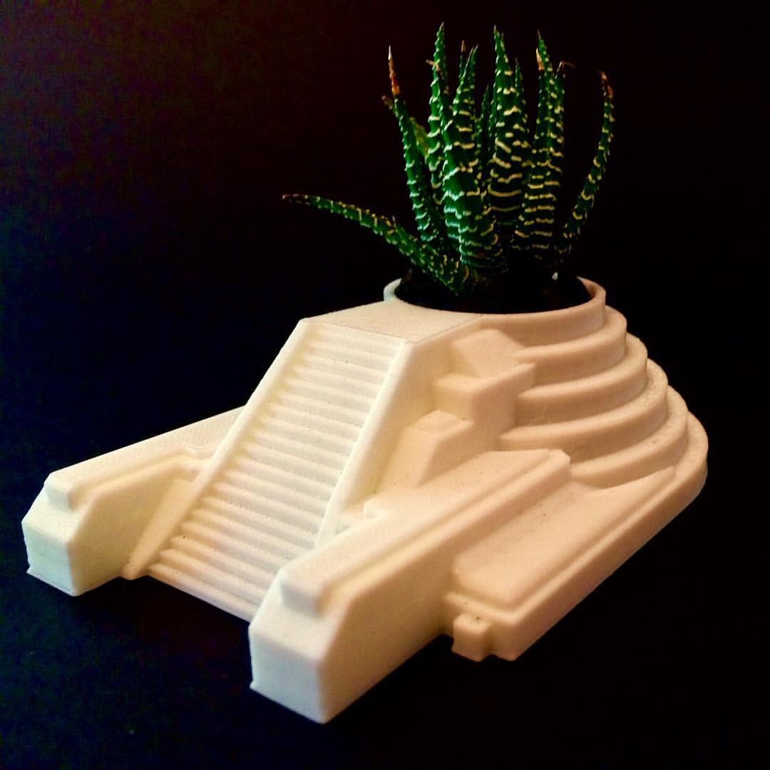 Succulent Pot - Aztec Temple V1