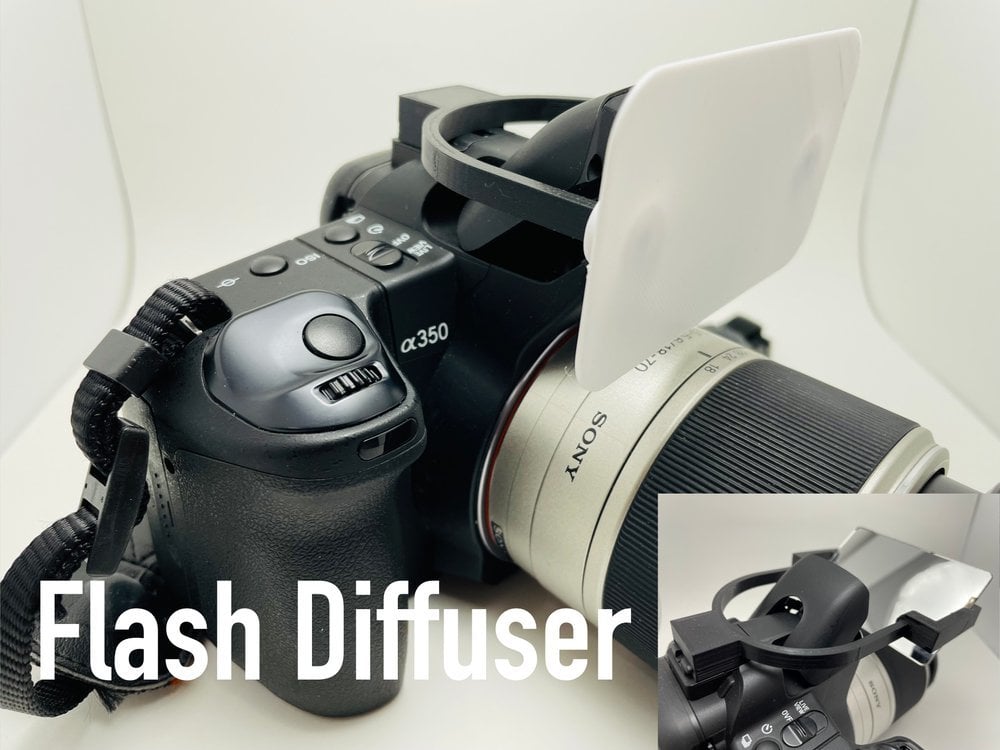 Diffuser for Sony α350 built-in flash
