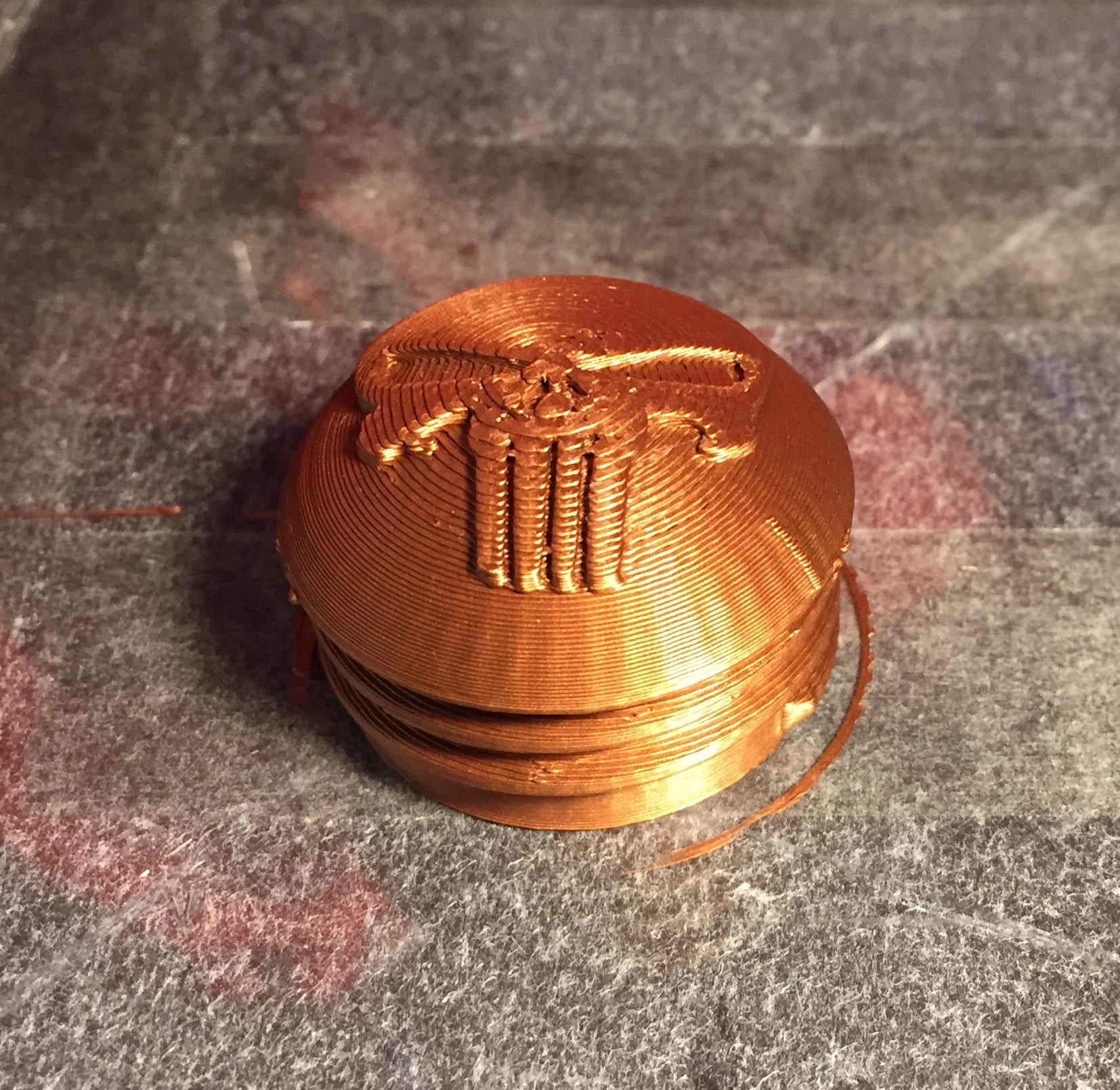 Collapsible sword cap - punisher skull theme!