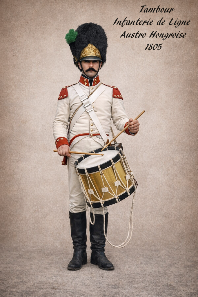 Soldat de l'empire no 54: Tambour d'infanterie de ligne austro hongroise 1805