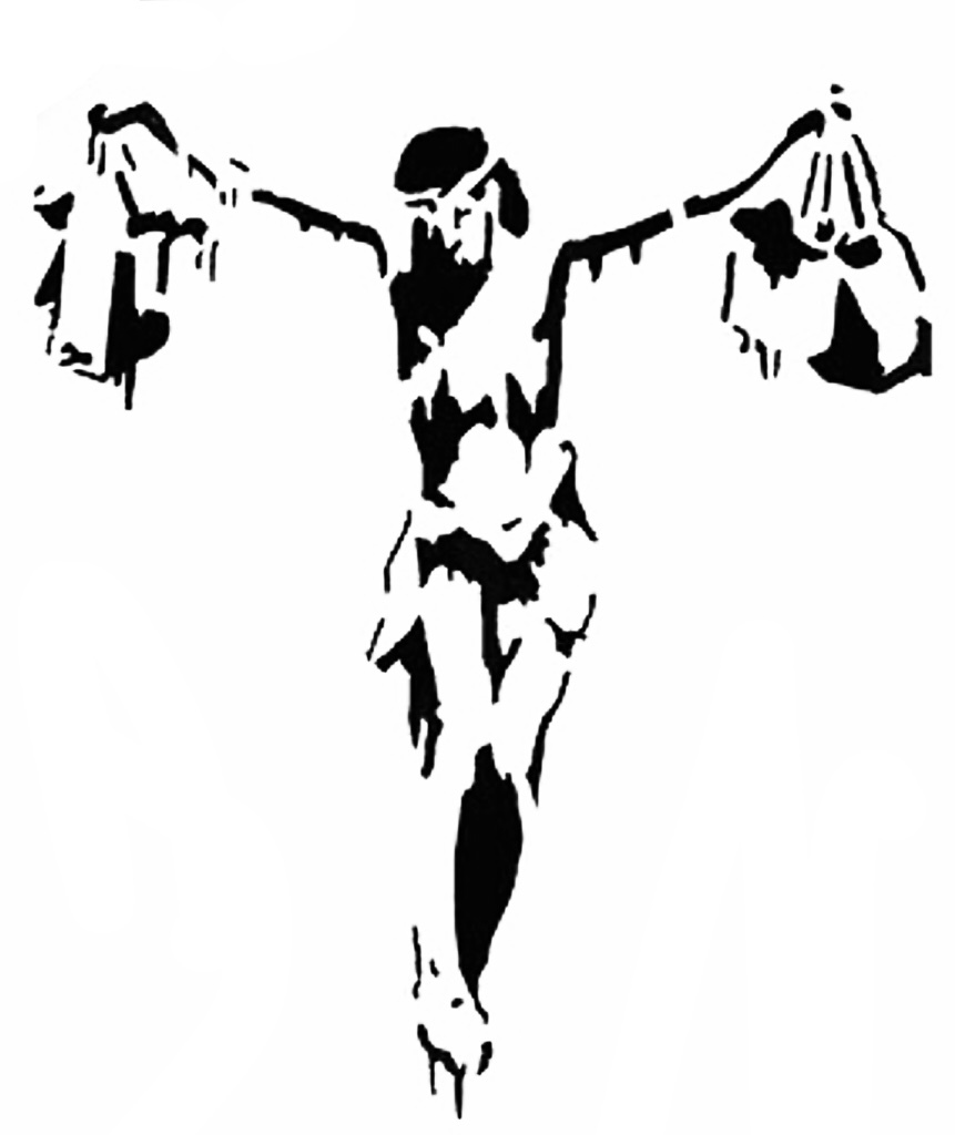 Banksy Jesus stencil