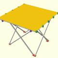 Compact folding table