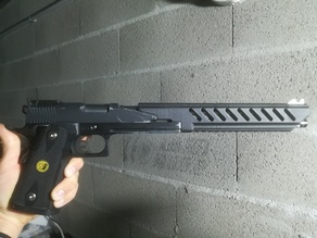 Hi Capa 5.1 Dragon We: 175mm extended barrel with maglight 3D model