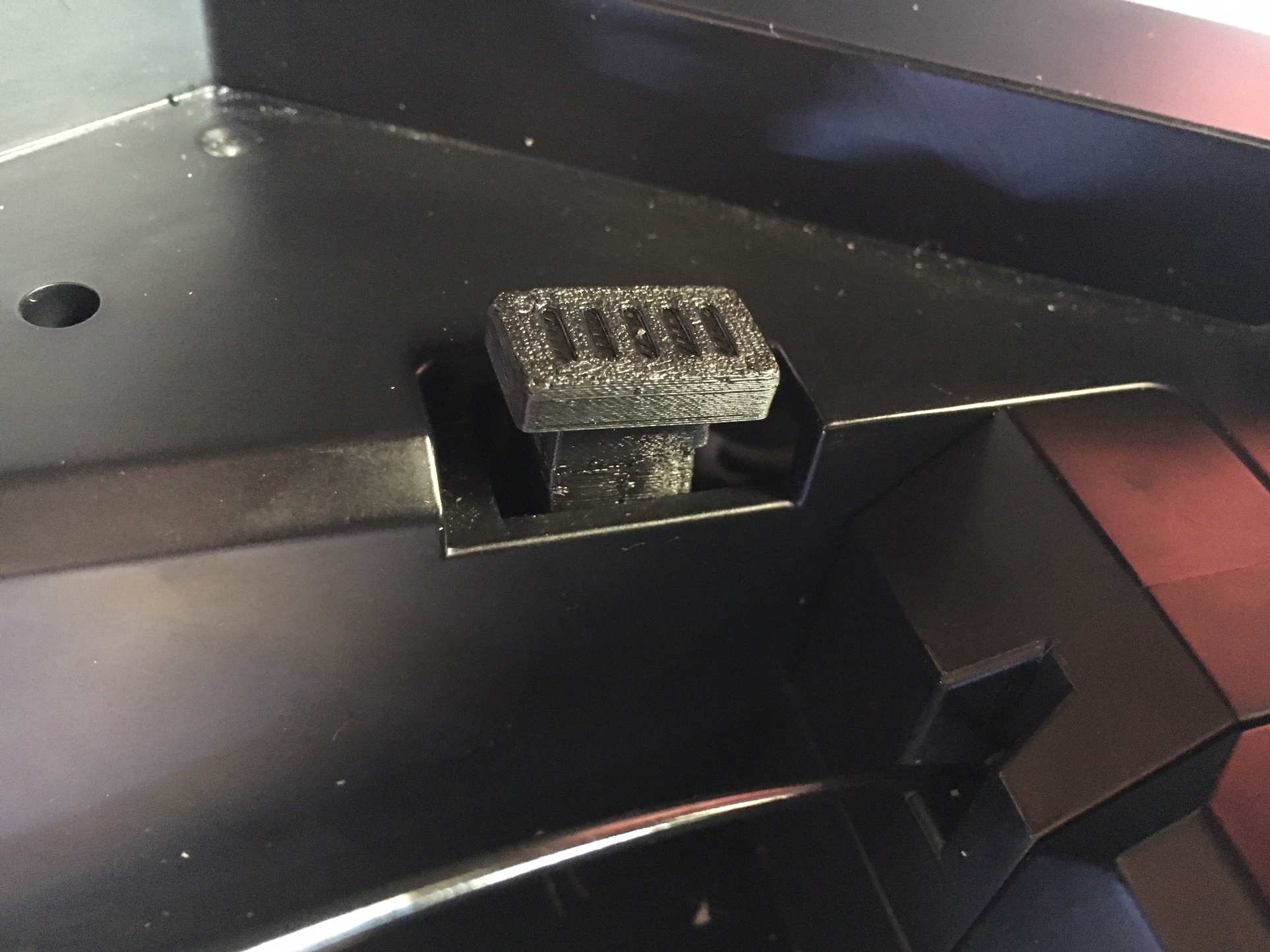 Flux Delta upgraded extruder release button replacement