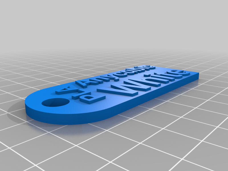 White Anycubic PLA  Filament Sample Tag