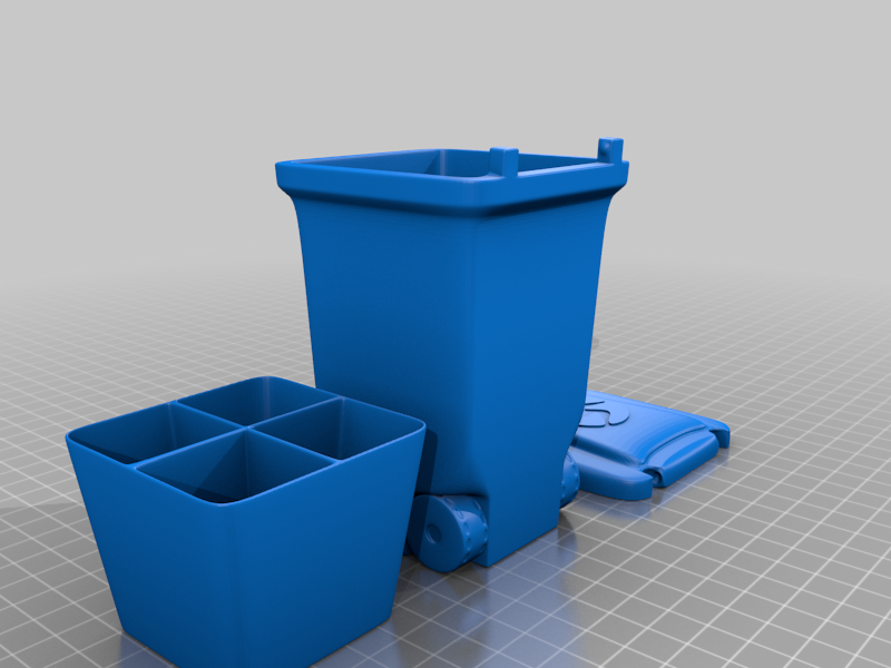 Complete trash can You can put it in tinker cad and print piece by piece