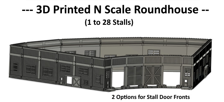 N Scale -- Back walls for Roundhouse...