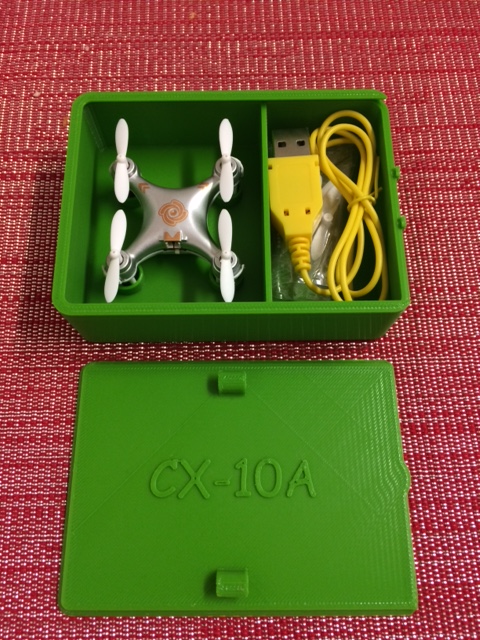 Storage box for Cheerson CX-10A with remote control