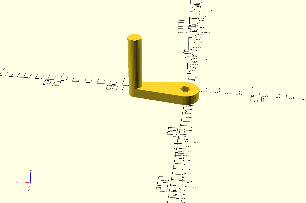 Hex hole handle (customisable)