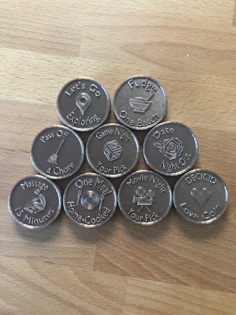 Love Coins - Favor Coupons in Coin Form