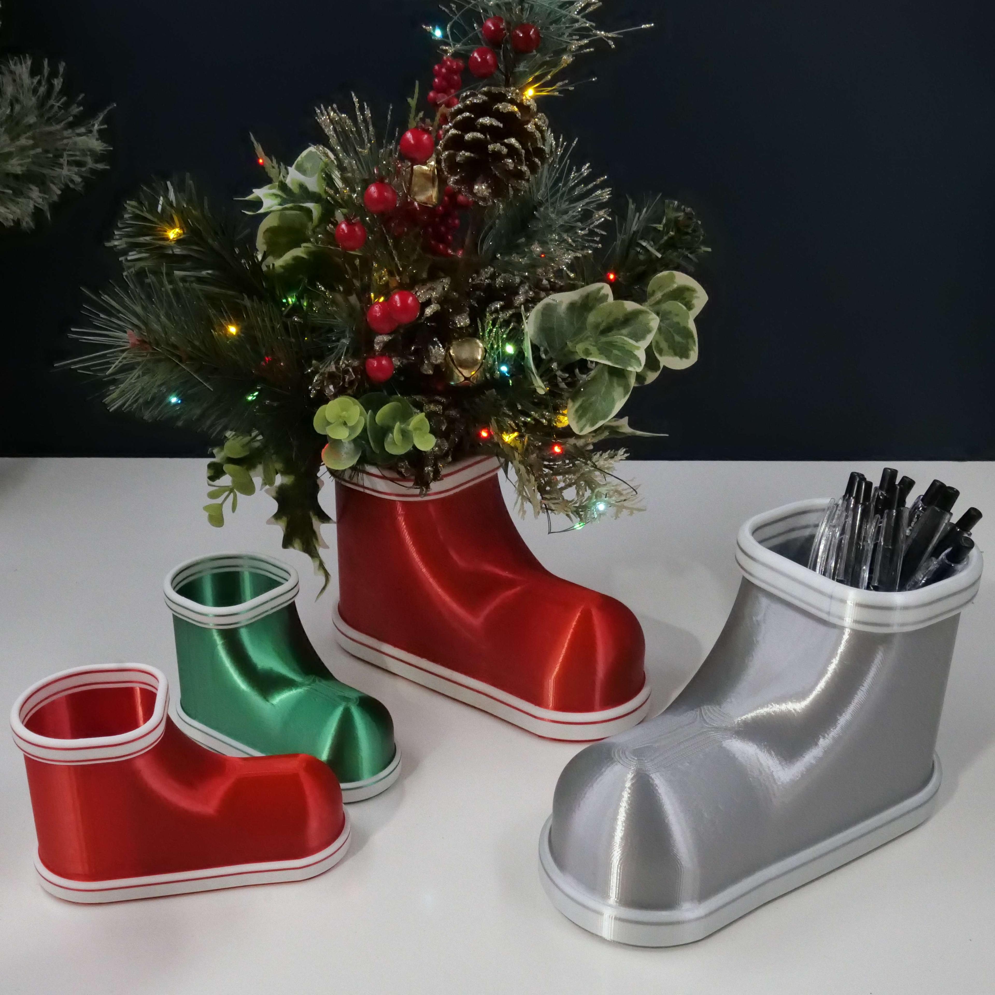 Holiday Children Boot Planter / Container