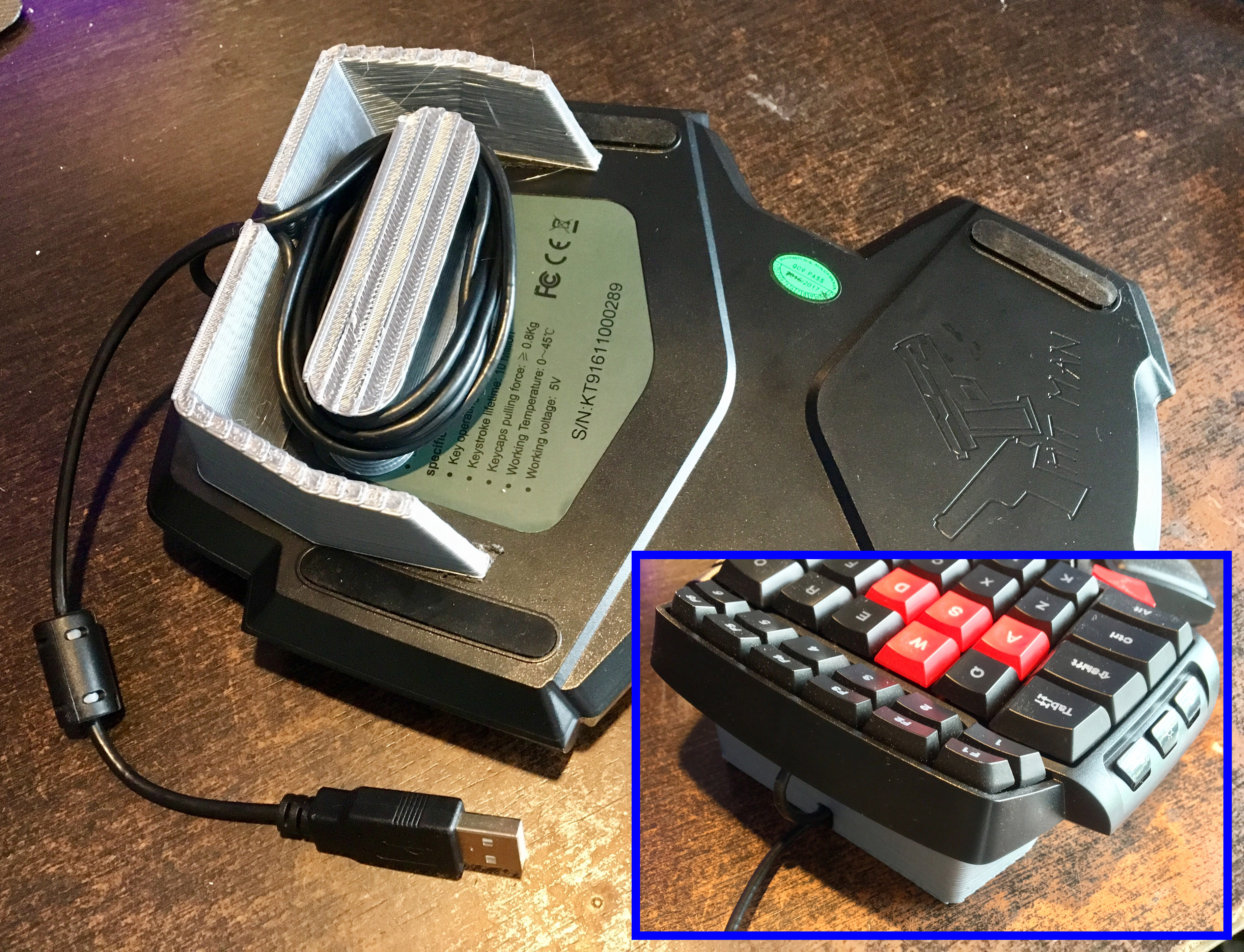 NEW Gaming Keypad Stand with Cable Management