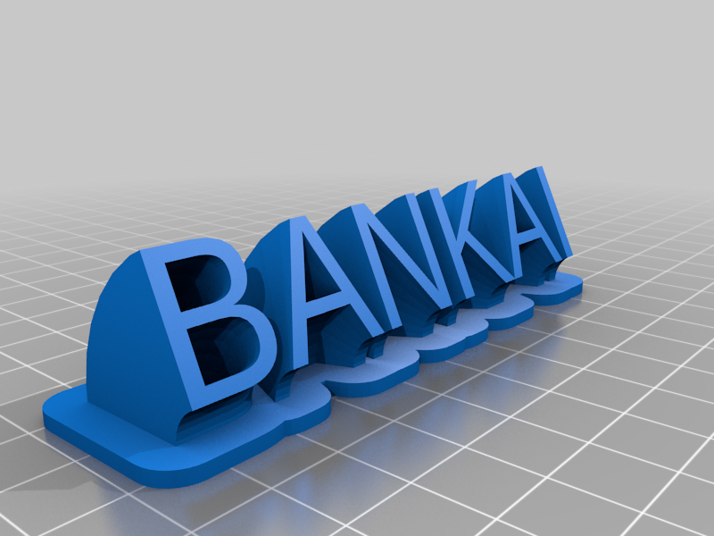 bankai Sweeping 2-line name plate 