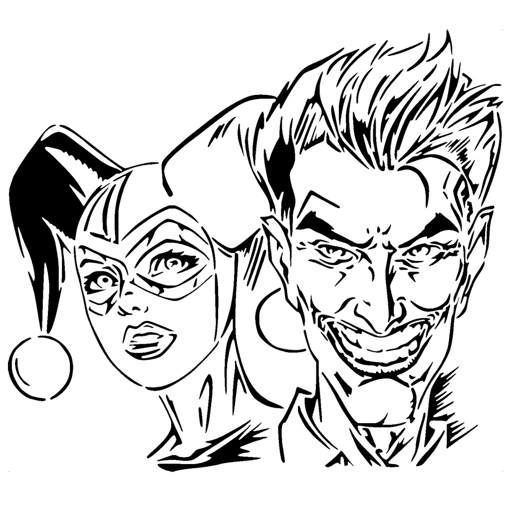 Joker and Harley stencil 2