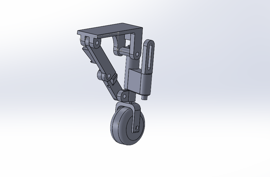 Retractable and stearable front landing gear