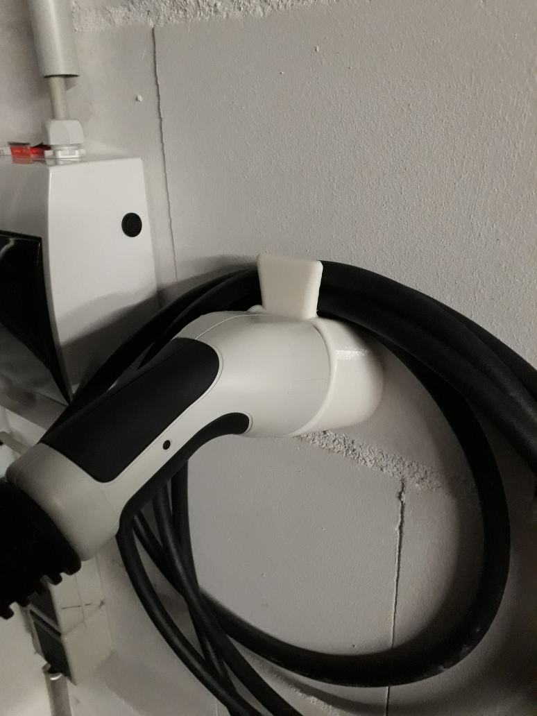 Electric Car plug holder (Type 2) - with integrated cable holder