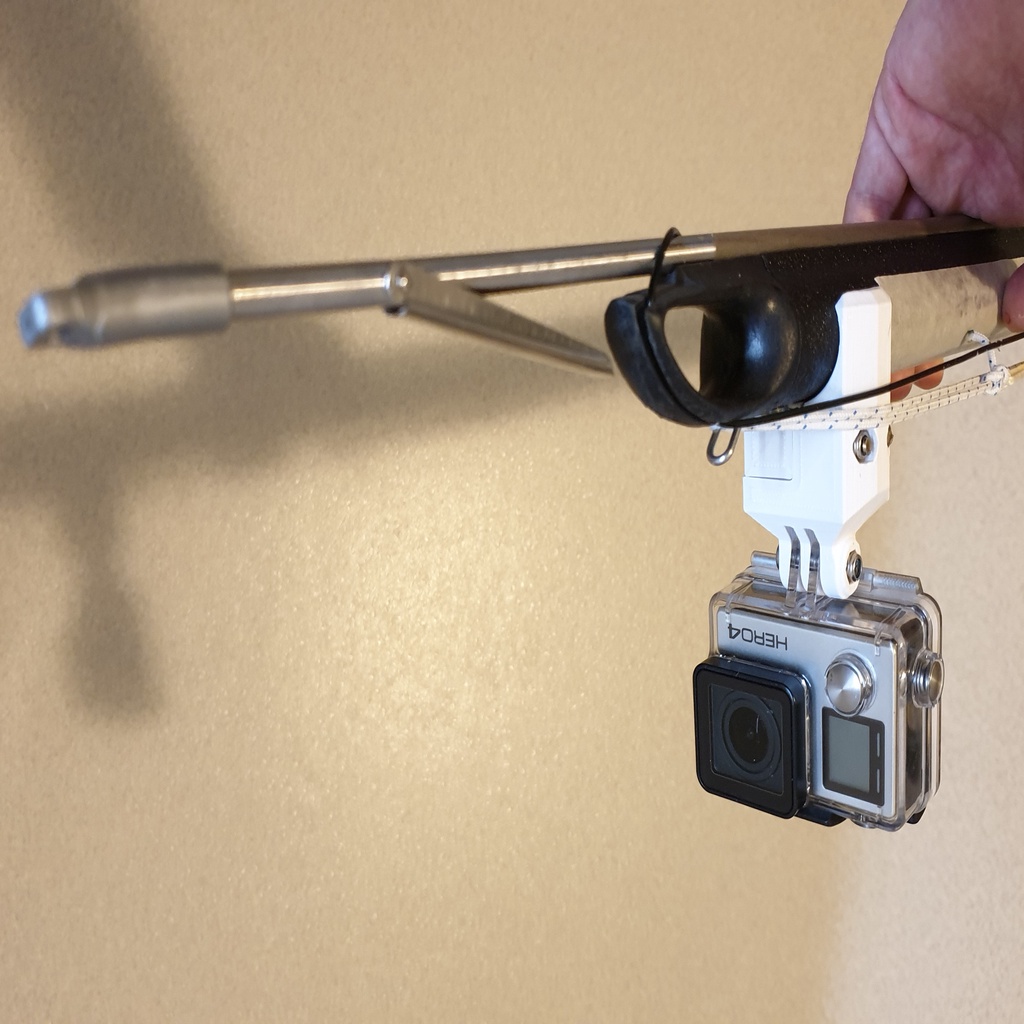 Heavy-duty GoPro speargun mount (speargun camera mount)