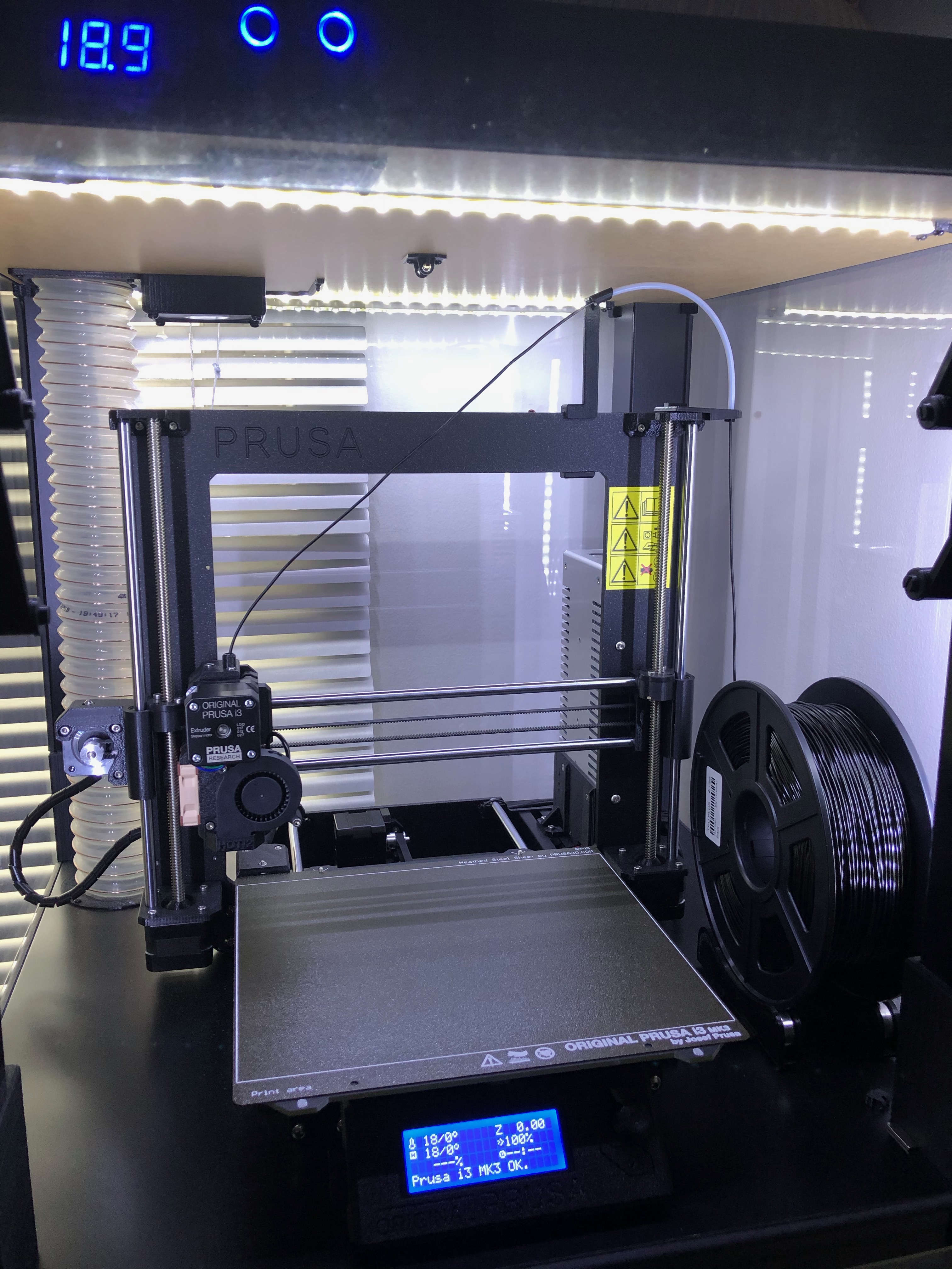Prusa i3 MK3 MK3S 1.75mm Filament Feed Guide for 3D Printer Enclosure