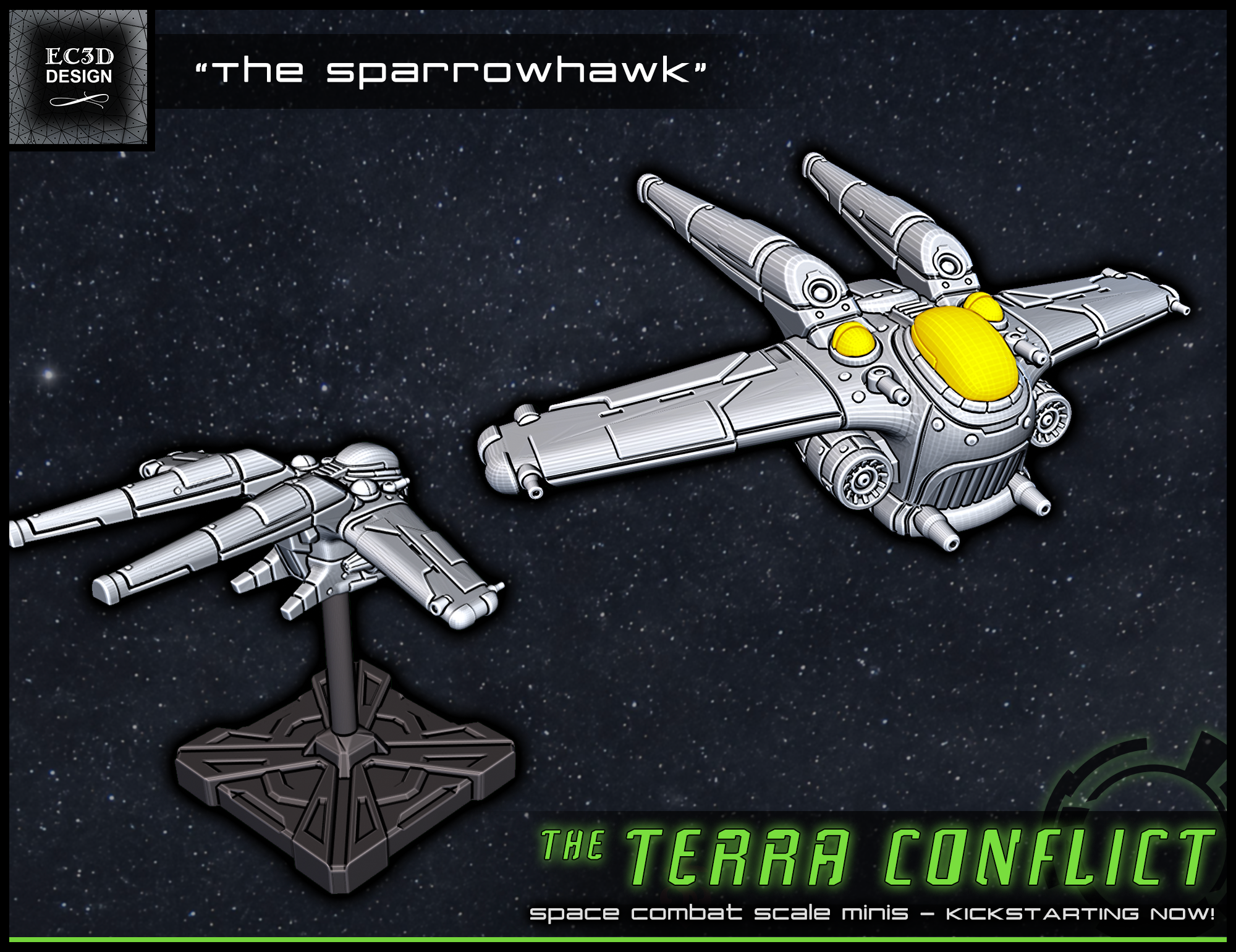 "The Sparrowhawk" - Space-combat scale mini