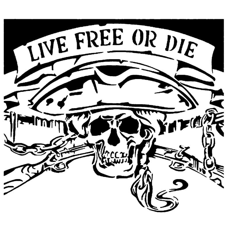 Live Free or Die stencil