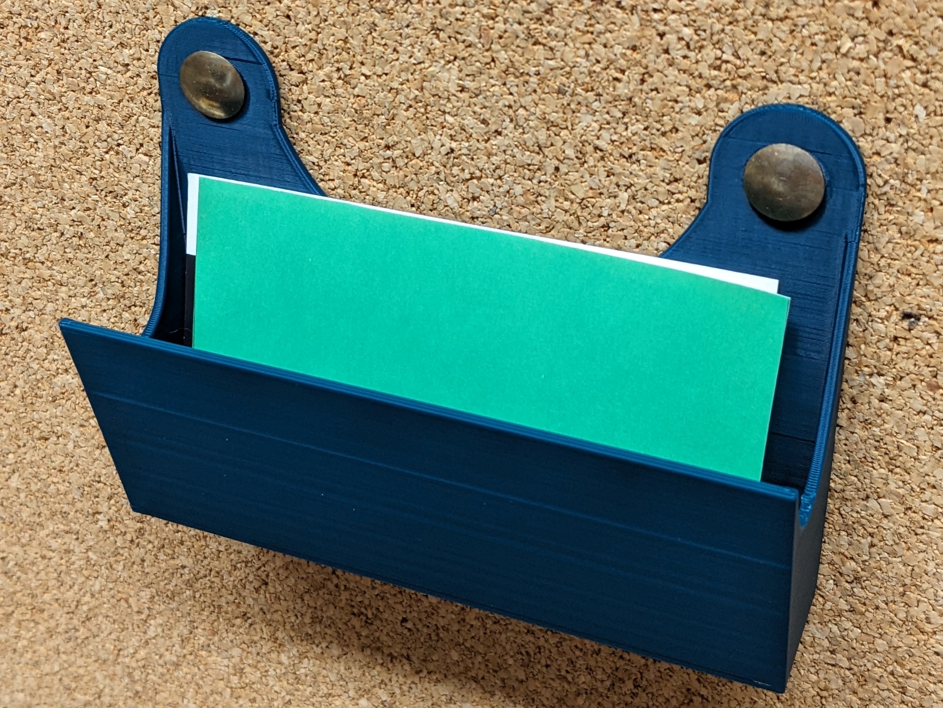 Business Card Holder for Cork Bulletin Board